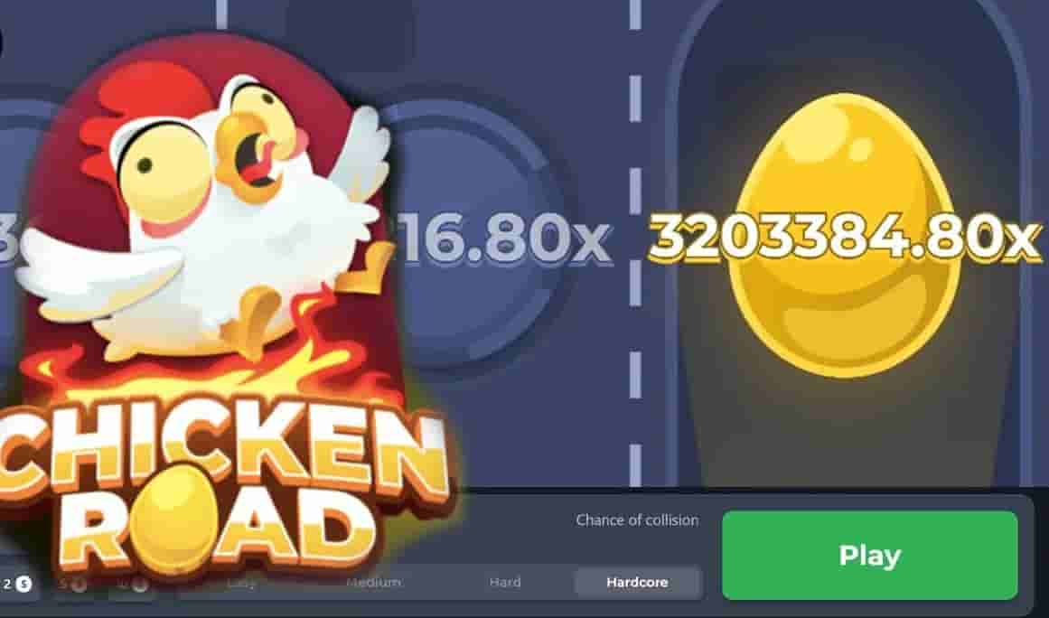 Chicken Cross Road Game Spieloberfläche